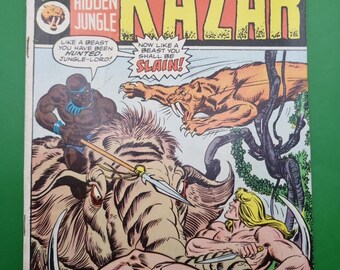 Ka-Zar 16 Val Mayerik Cover Doug Moench Story Marvel Comics 1976 Vintage