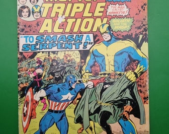 Marvel Triple Action 25 Sept.1975 1st. Print Marvel Comic w/ Avengers