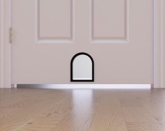 Custom D-Shaped Pet Door – Cat, Small Dog Porthole, Made-to-Measure PLA