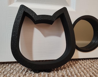 Cat shape - Pet / Hole door/ Passage door / Entryway / Porthole - Customizable (size and color)