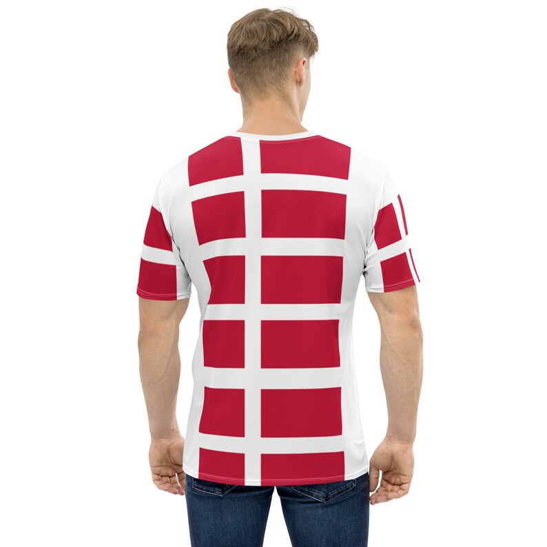 Denmark National Flag Crew Neck Football T-shirt - Etsy
