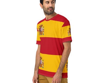 Spain flag crew neck unisex T-shirt, Spanish fútbol soccer, regalo español, bandera España, Gift for Spaniard, bandera camiseta española