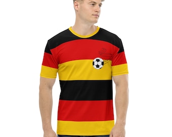Camiseta unisex con cuello redondo de la bandera de Alemania, fútbol alemán, Deutsch geschenk, regalo para alemán, Deutschland flagge hemd, Deutsche flagge