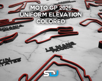 MotoGP 2026 - Race Tracks - Uniform Elevation Colored