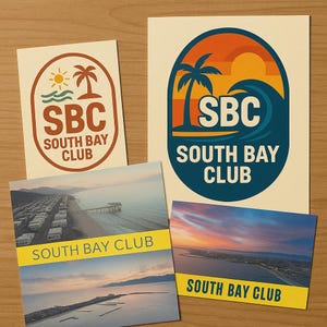 South Bay Poster, Wall Decor, Art Decor, 5 Styles Art, South Bay Club Print, Home Design, Beach Poster