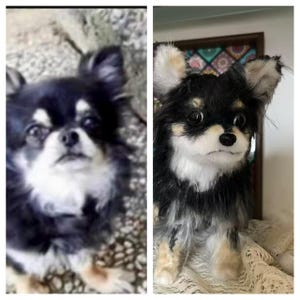 Personlig hundplysch från foto | Handgjord anpassad husdjursreplika | Minnesgåva