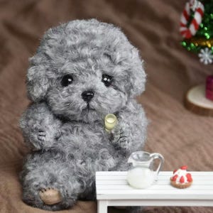 Toy poodle figurines Etsy Espana