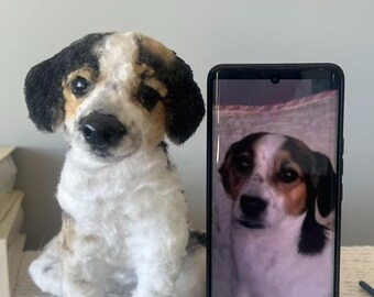 Custom Dog Plush Replica – Realistic Pet Plush from Photo | Handmade Pet Memorial Gift by PetyChery