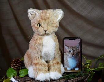 Custom Plush Toy Of Your Pet-Custom Stuffed Cat Animal Custom cat Plush Personalized Gift Pet Memorial Pet Lover Gift Pet Room Decor Pet Toy