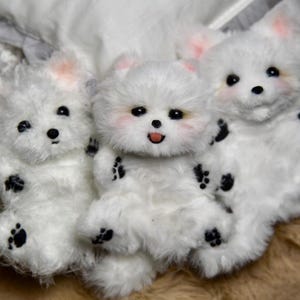 Pomeranian Plush Toy,chihuahua, Yorkshire Terrier Toy,Emotional Support, Dog Miniature, Dog Keychain,Realistic Pet Plush