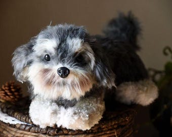 Custom Pet Replica Dog Plush,Photo of pet into custom stuffed animal,Handmade Pipe Cleaner Dollhouse Dog,Personalized Pet Plush Pet Memorial