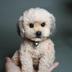 Custom Pet Replica Dog Plush,Photo of pet into custom stuffed animal,Handmade Pipe Cleaner Dollhouse Dog,Personalized Pet Plush Pet Memorial image 6