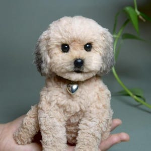 Custom Pet Replica Dog Plush,Photo of pet into custom stuffed animal,Handmade Pipe Cleaner Dollhouse Dog,Personalized Pet Plush Pet Memorial image 2
