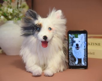 Custom Pet Plush from Photo, Personalized Memorial Stuffed Animal, Handmade Dog Replica, Pipe Cleaner Dollhouse, Pet gift, unique pet loss