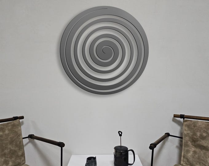 Vortex Circles Wall Decor Whirlpool Roundy Panel Wood Wall Art Decor Wooden Nursery Sign Picture Living Room Decor & Gift Optical Illusion