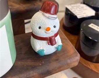 Mini mignon résine bonhomme de neige Bureau décoratif balancier