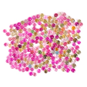 AAA+ Quality Natural Multi Tourmaline Cabochon, Tourmaline Gemstone for Jewelry making 3 mm Round Smooth Polished Tourmaline Cabochon