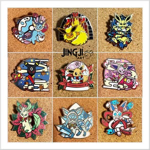 Winter Eeveelution Hard Enamel Pins