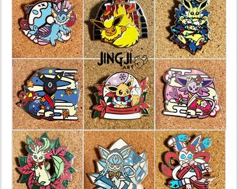 Winter Eeveelution Hard Enamel Pins