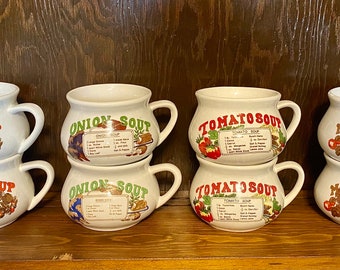 Vintage Soup Mugs