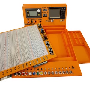 Breadboard Genius Project Lab: 4 Breadboard or 2 Breadboard with Arduino Uno/Due/Mega/Pico /Raspberry Pi/ESP32 Mounts