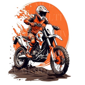 Motorcycle SVG PNG sublimation designs, Dirt Bike Clipart, Motocross Clipart, Digital download, Paper craft, Scrapbook PNG, Bike Clip Art