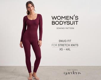 Bodysuit Sewing Pattern For Women Jumpsuit Pattern, Unitard Sewing Pattern