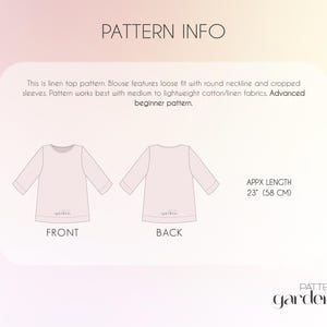 Sewing patterns for women, plus size sewing patterns, linen top pattern, digital pdf sewing pattern, beginner friendly patterns, cotton top pattern, linen blouse pattern, teen top pattern, tunic sewing pattern, cropped top pattern, women's top sewing pattern, loose fit top pattern for women, simple top pattern, top pattern for woven fabrics