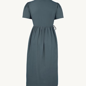 Wrap dress sewing pattern for women, easy fit linen dress with pockets, midi dress sewing pattern, flowy dress pattern, plus size dress pattern, digital sewing pattern, PDF sewing pattern for beginners and intermediate sewers, loose fit dress pattern, flattering dress silhouette, DIY clothing project, instant download sewing pattern, summer dress sewing pattern, casual dress sewing pattern