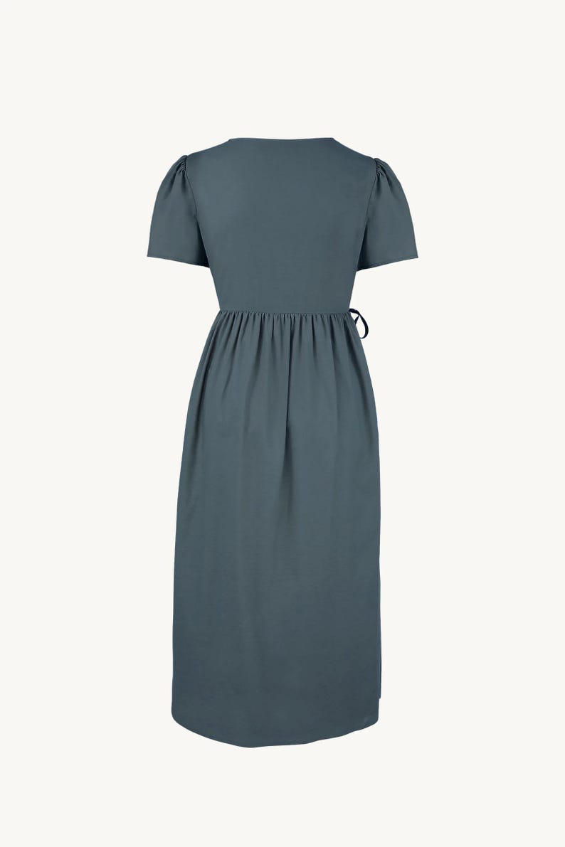 Wrap dress sewing pattern for women, easy fit linen dress with pockets, midi dress sewing pattern, flowy dress pattern, plus size dress pattern, digital sewing pattern, PDF sewing pattern for beginners and intermediate sewers, loose fit dress pattern, flattering dress silhouette, DIY clothing project, instant download sewing pattern, summer dress sewing pattern, casual dress sewing pattern