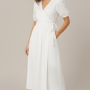 Linen Dress Sewing Pattern For Women, Wrap Dress Pattern, Cotton Dress With Pockets, Cottagecore Dress Pattern, Flowy Dress PDF Pattern, Simple dress sewing pattern, overall dress pattern, jumper dress pattern, country style dress pattern, long dress sewing pattern, loose dress pattern, flared dress sewing patterns, sewing pattern for beginners, relaxed dress pattern, dungaree dress pattern,  puff sleeve dress pattern, clothes sewing patterns