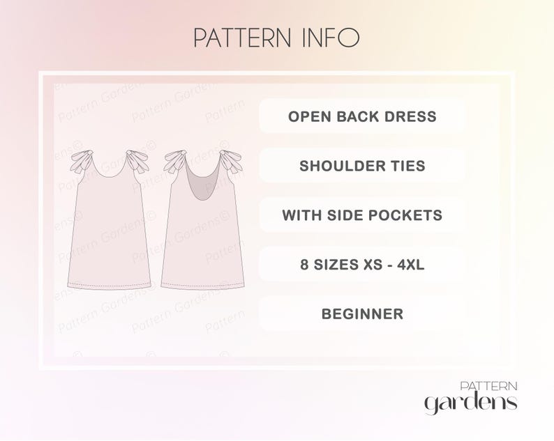 mini dress sewing pattern, short dress pattern, linen dress pattern, PDF Sewing patterns for women, plus size patterns, sundress pattern, open back dress sewing tutorial, summer dress pattern, simple dress pattern, beginner dress pattern, cotton dress, slip on dress, beach cover pattern, hippie dress, a-line dress pattern, pinafore dress pattern, overall dress pattern for women