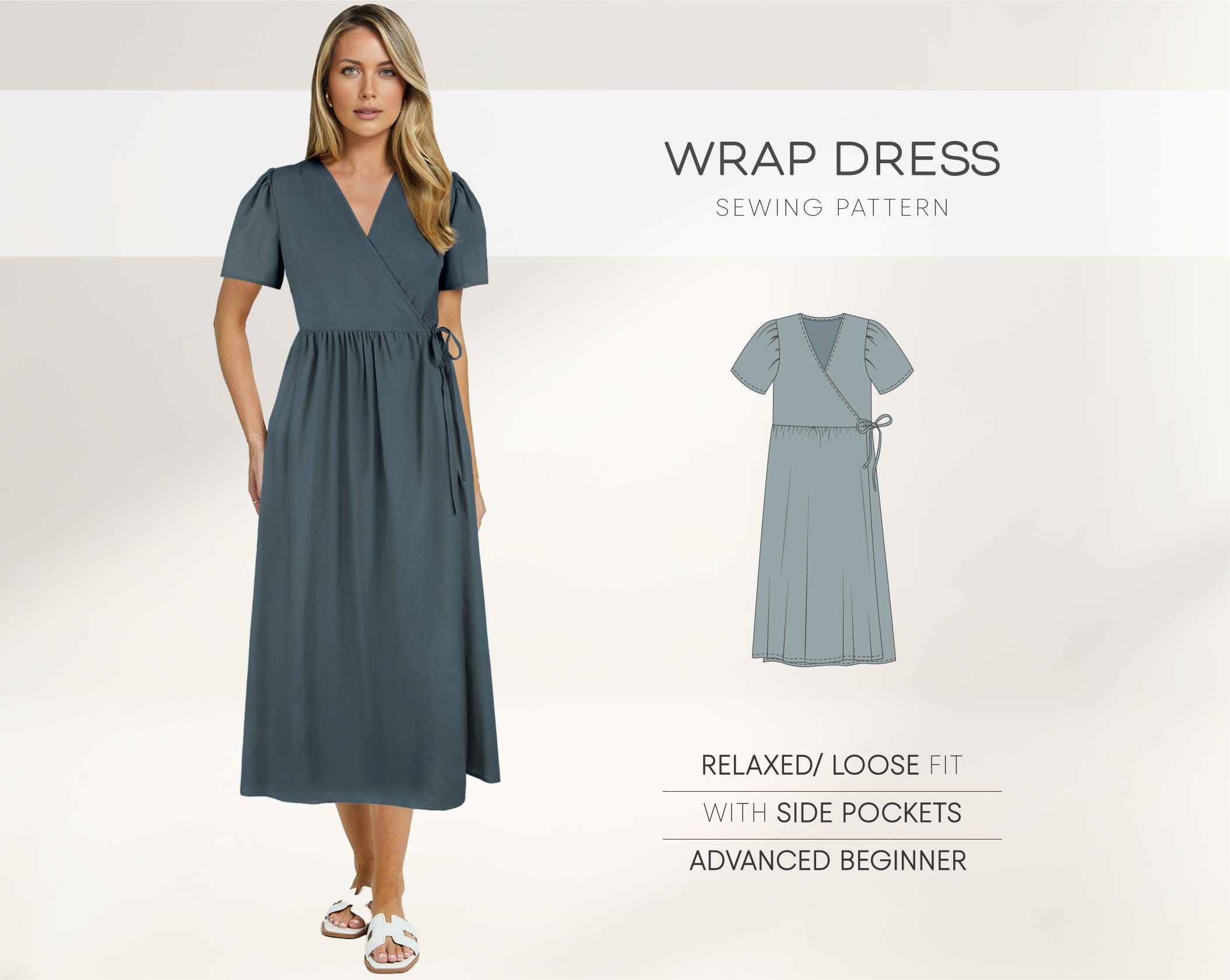 floral embroidered a line dress Sky Blue Floral Embroidered Empire Waist A-Line Dress – Maxim Creation main image 1
