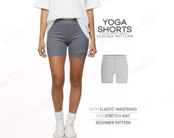 Yoga Shorts Sewing Pattern For Women Biker Shorts Pattern, Cycling Shorts PDF Pattern