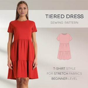 Midi Dress Pattern, Simple Dress Pattern For Women, Dress With Pockets Pattern, Plus Size Dress Pattern, Plus Size PDF Sewing Patterns