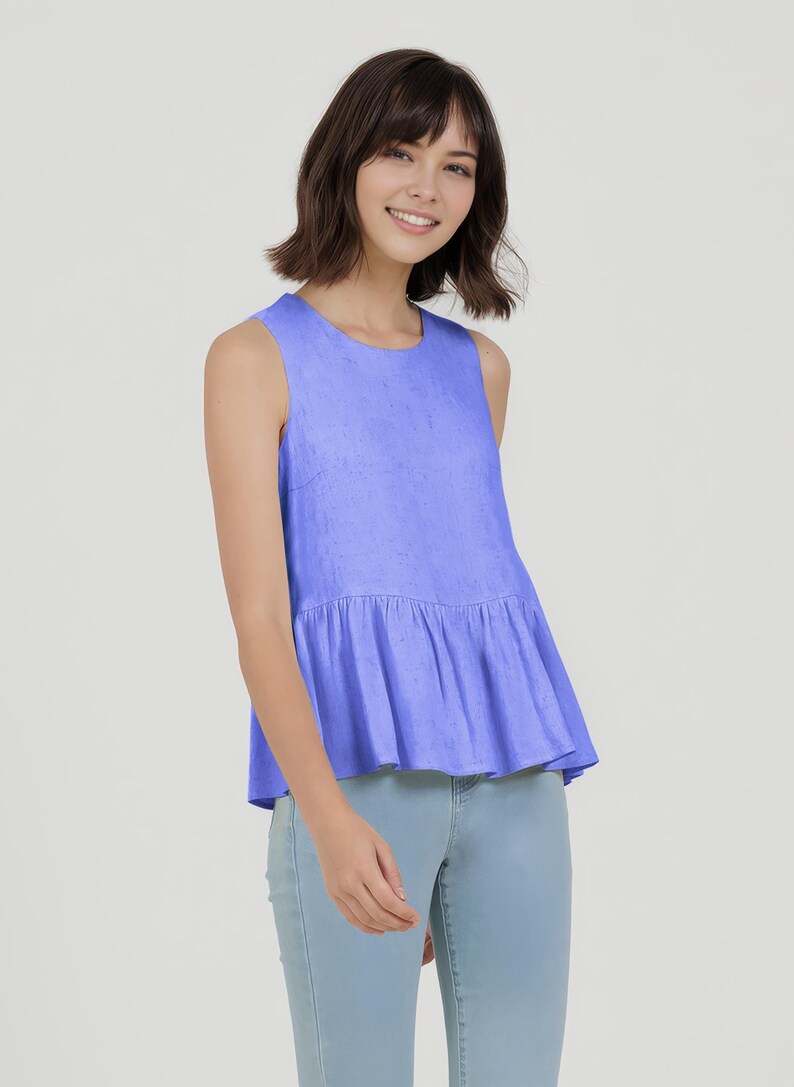 PDF Sewing patterns for women, plus size top pattern, linen blouse pattern, beginner friendly patterns, summer shirt pattern, cotton shirt pattern, sleeveless top pattern, cotton top pattern, cute top pattern, relaxed top pattern, linen top pattern