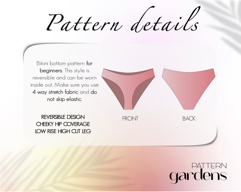 Bikini Sewing Pattern, Beginner Swimsuit Pattern, Bathing Suit Pattern ...