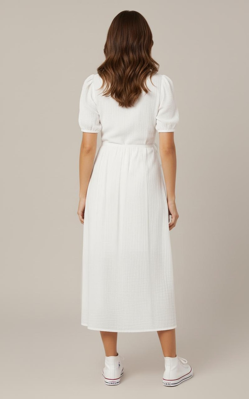 Linen Dress Sewing Pattern For Women, Wrap Dress Pattern, Cotton Dress With Pockets, Cottagecore Dress Pattern, Flowy Dress PDF Pattern, Simple dress sewing pattern, overall dress pattern, jumper dress pattern, country style dress pattern, long dress sewing pattern, loose dress pattern, flared dress sewing patterns, sewing pattern for beginners, relaxed dress pattern, dungaree dress pattern,  puff sleeve dress pattern, clothes sewing patterns