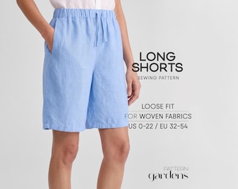 Women Shorts Sewing Pattern, Cotton Shorts Beginner Pattern, Pajama Shorts Pattern, Summer Shorts With Pockets Pattern, Pants Pattern
