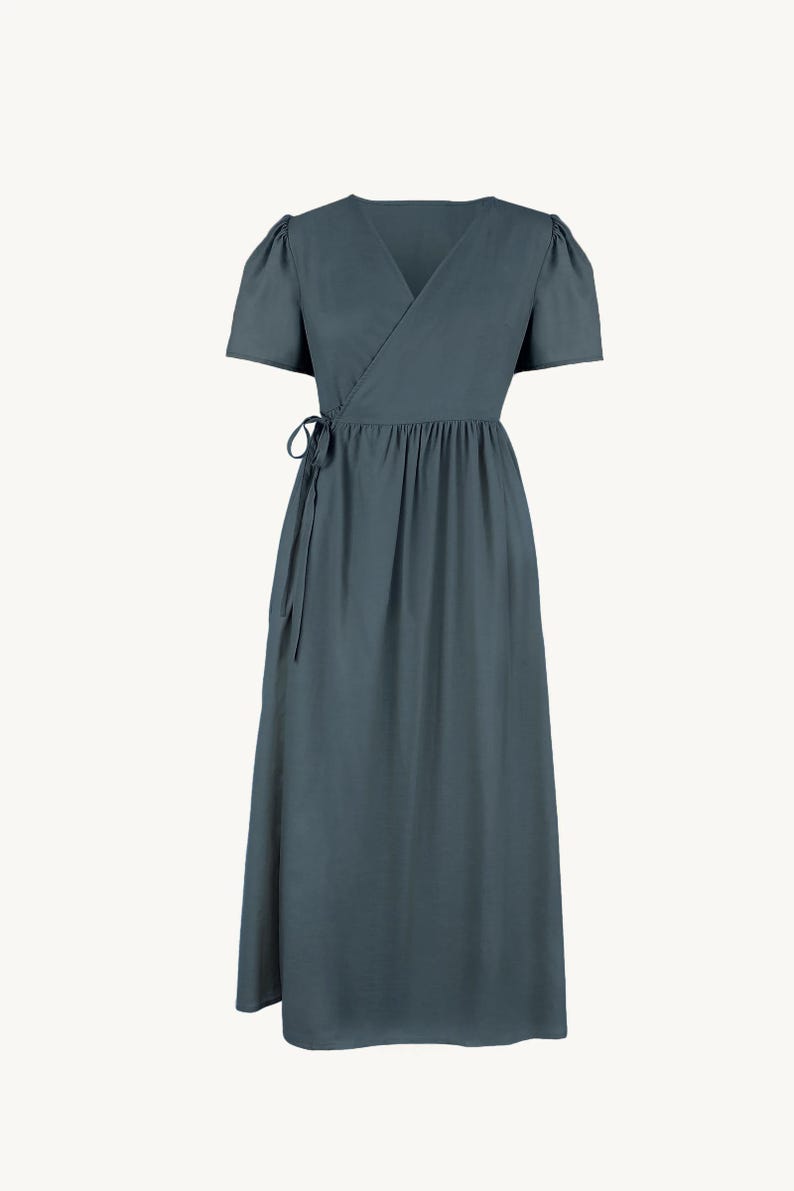 Wrap dress sewing pattern for women, easy fit linen dress with pockets, midi dress sewing pattern, flowy dress pattern, plus size dress pattern, digital sewing pattern, PDF sewing pattern for beginners and intermediate sewers, loose fit dress pattern, flattering dress silhouette, DIY clothing project, instant download sewing pattern, summer dress sewing pattern, casual dress sewing pattern