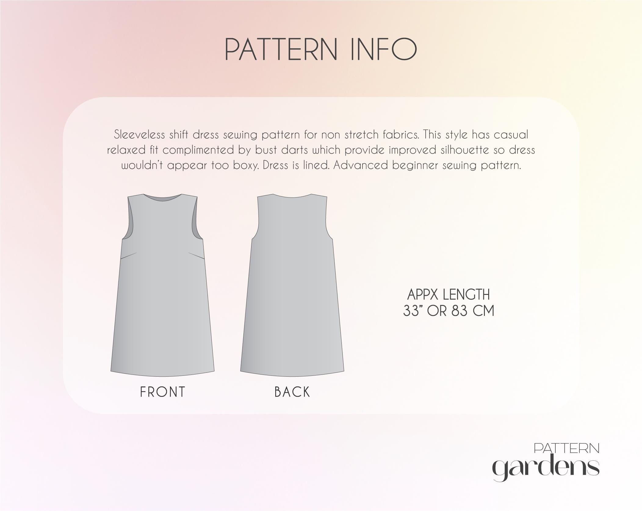 printable simple a line dress pattern free FREE printable #sewing pattern for small #dolls