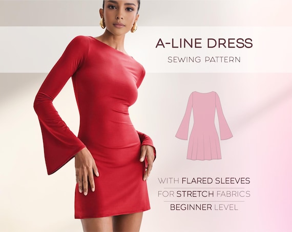 simple flare dress pattern Fit And Flare Dress Sewing Pattern With Instant Download – Shakti Patterns