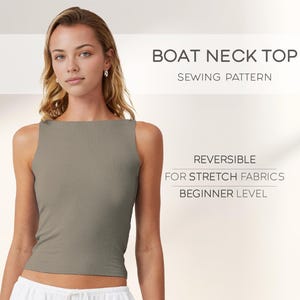 Yoga Top Pattern, Crop Top PDF Sewing Pattern For Women, Workout Fitness Top, Stretch Crop Top Sleeveless Tank Top, Plus Size Easy Patterns