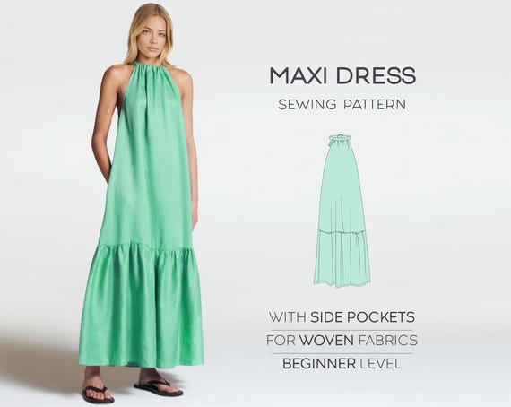 long flared dress pattern Vogue Patterns V1737 Misses' Fit-And-Flare Dresses with Waistband and  Pockets