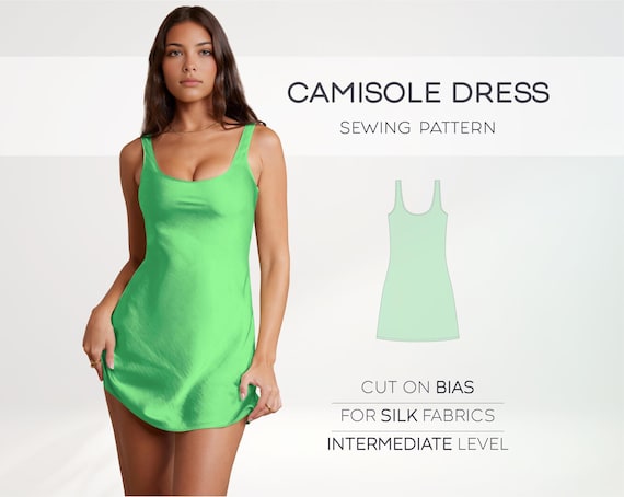 Camisole Dress Pattern, Silk Dress Pattern XS - 4XL, Cami Dress, Pajama  Pattern, Slip on Dress Pattern, PDF Digital Sewing Patterns - Etsy