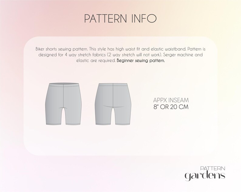 Biker Shorts Pattern, Activewear Sewing Pattern, Gym Shorts Pattern, Volley Ball Shorts Sewing Pattern, Plus Size Shorts, Hot Pants Pattern, women's shorts pattern