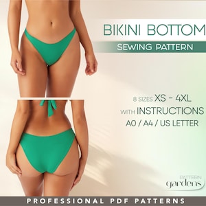 Swimsuit Pattern Beginner Bikini Sewing Pattern, Bathing Suit Pattern, Plus Size Bikini Women Sewing Pattern, PDF Digital Sewing Patterns