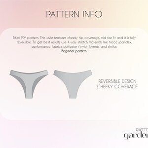 Wzór na Bikini, Wzór na Bezszwowe Dół Bikini, Wzór na Dwustronny Kostium Kąpielowy, Wzór na Bikini Plus Size, Wzory Cyfrowe PDF zdjęcie 6