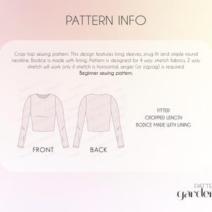 Stretch Top Sewing Pattern For Women, Fitted Top Pattern, Yoga Top Pattern, Women's Clothes PDF Patterns, PDF Sewing patterns for women, plus size sewing patterns, jersey top pattern, beginner friendly patterns, long sleeve top pattern, cropped top pattern, teen top pattern, sweater pattern, winter top, simple patterns for women, athletic top pattern, work out top pattern, cycling top pattern, pdf sewing patterns
