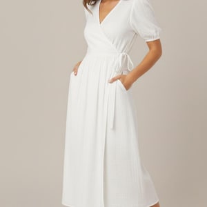 Linen Dress Sewing Pattern For Women, Wrap Dress Pattern, Cotton Dress With Pockets, Cottagecore Dress Pattern, Flowy Dress PDF Pattern, Simple dress sewing pattern, overall dress pattern, jumper dress pattern, country style dress pattern, long dress sewing pattern, loose dress pattern, flared dress sewing patterns, sewing pattern for beginners, relaxed dress pattern, dungaree dress pattern,  puff sleeve dress pattern, clothes sewing patterns